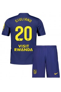 Fotbalové Dres Atletico Madrid Giuliano Simeone #20 Dětské Venkovní Oblečení 2025-26 Krátký Rukáv (+ trenýrky)